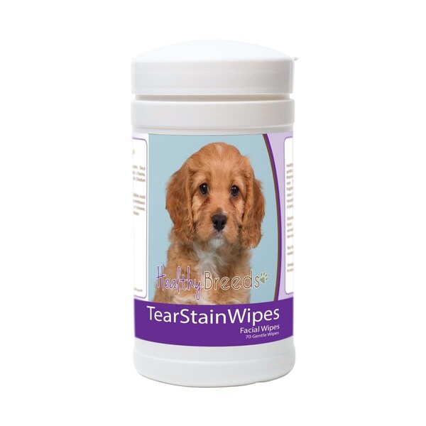 Healthy Breeds Cavapoo Tear Stain Wipes - 70 Count, 70PK - 840235177951