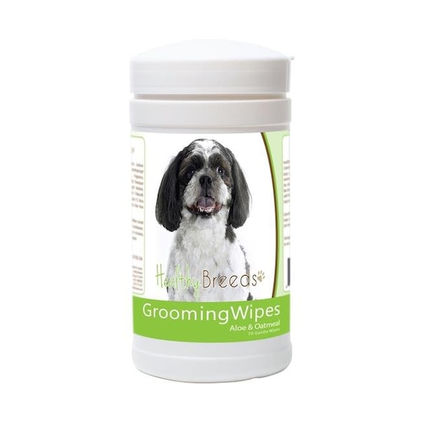 Healthy Breeds Healthy Breeds 840235179863 Shih-Poo Grooming Wipes - 70 Count - 840235179863
