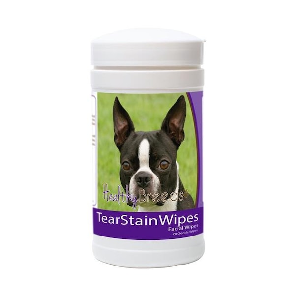 Healthy Breeds Healthy Breeds 840235152934 Boston Terrier Tear Stain Wipes - 840235152934