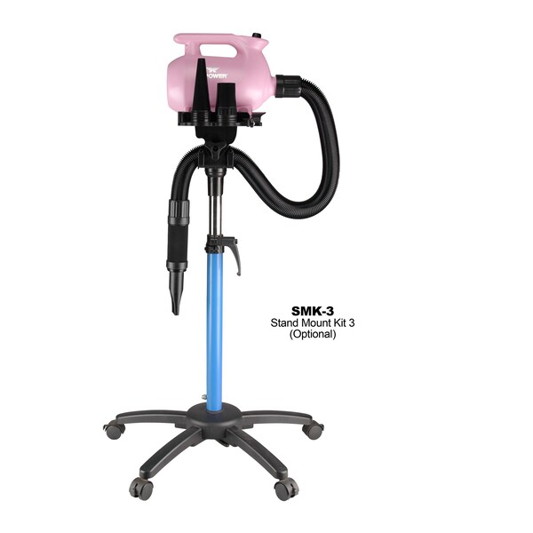Xpower High Velocity Variable Speed Pet Dryer with 2-Stage Heat Settings - Pastel Pink - B-123-PASTEL-PINK