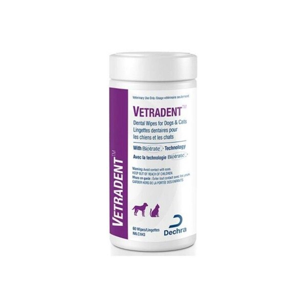 Dechra Vetradent Dental Wipes for Dogs & Cats60 Count - 192959807929
