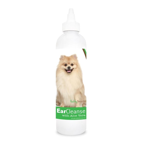 Healthy Breeds 8 oz Pomeranian Ear Cleanse with Aloe Vera Cucumber Melon - 840235112433