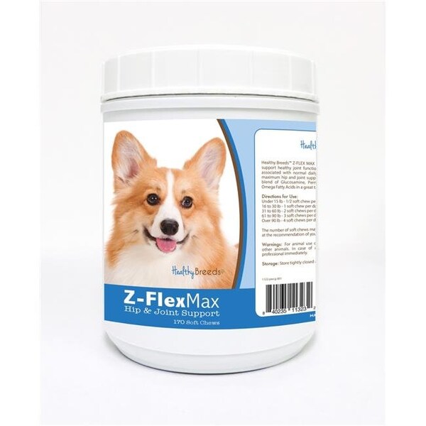 Healthy Breeds Healthy Breeds 840235113232 Pembroke Welsh Corgi Z-Flex Max Hip & Joint Soft Chews - 170 Count - 840235113232