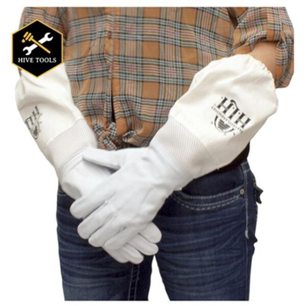 Harvest Lane Honey Harvest Lane Honey CLOTHGS-103 Goat Skin Beekeeping Gloves; Small - 202545