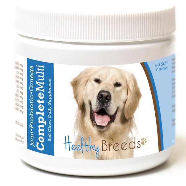 Healthy Breeds Golden Retriever All in One Multivitamin Soft Chew, 60PK - 192959008110