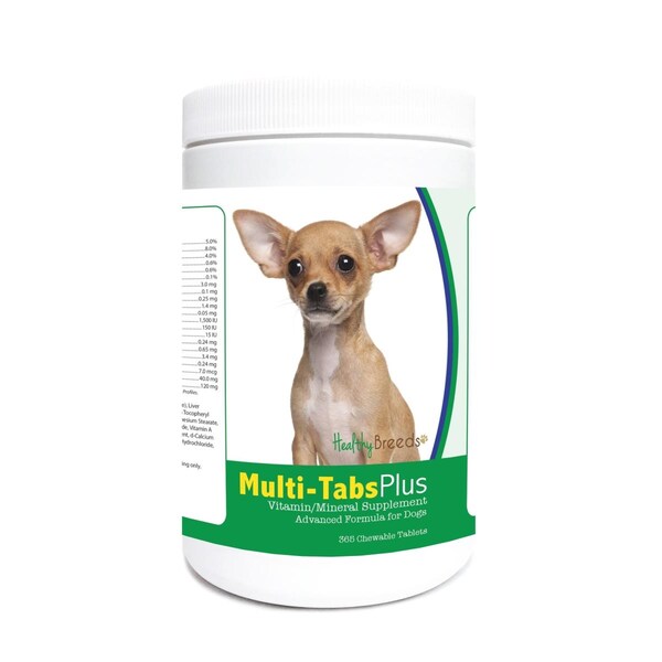 Healthy Breeds Chihuahua Multi-Tabs Plus Chewable Tablets, 365PK - 840235123550