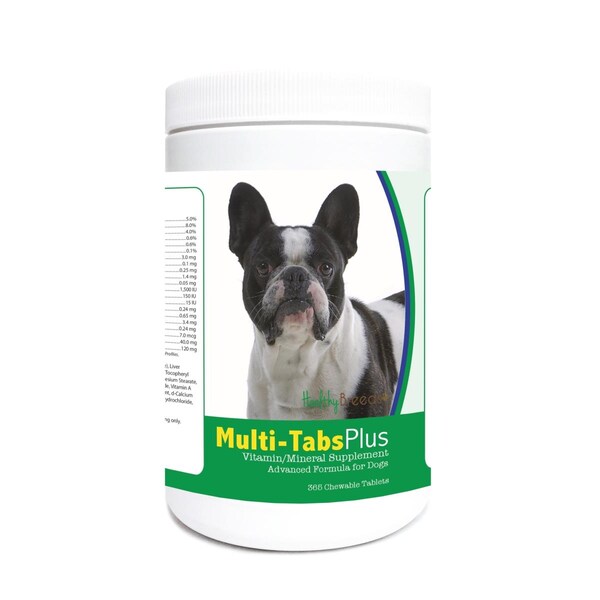 Healthy Breeds French Bulldog Multi-Tabs Plus Chewable Tablets, 365PK - 840235124250