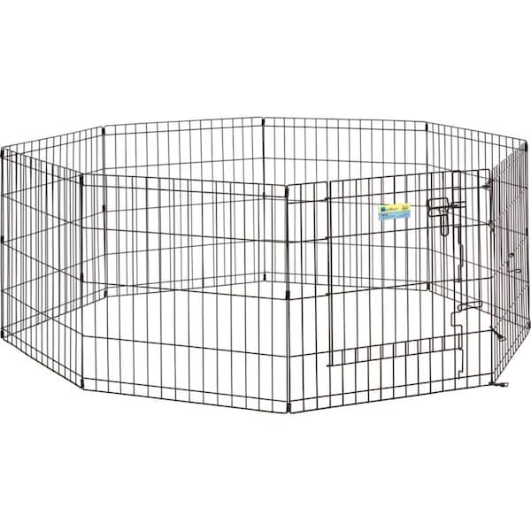 Bpf 30 in. Contour Exercise Pet with Door, Black - BP3679821
