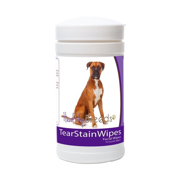 Healthy Breeds Boxer Tear Stain Wipes - 840235152675