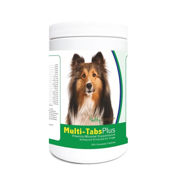 Healthy Breeds Shetland Sheepdog Multi-Tabs Plus Chewable Tablets, 365PK - 840235122300