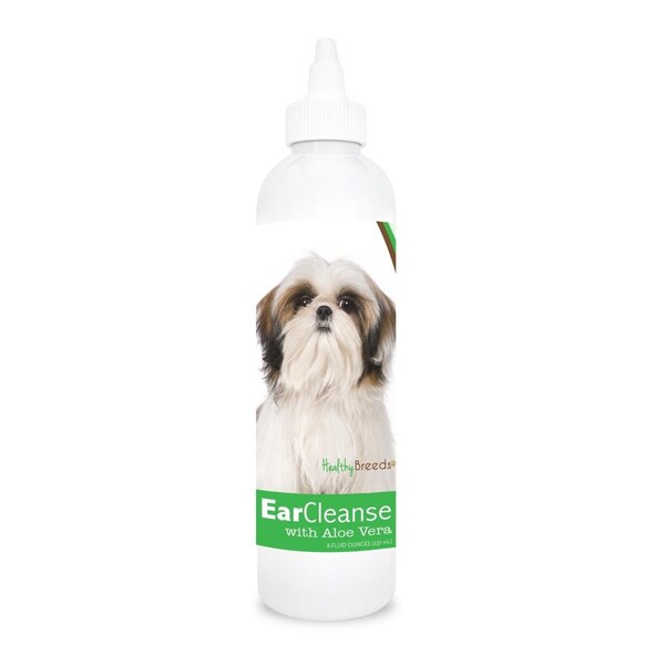 Healthy Breeds 8 oz Shih Tzu Ear Cleanse with Aloe Vera Cucumber Melon - 840235115427