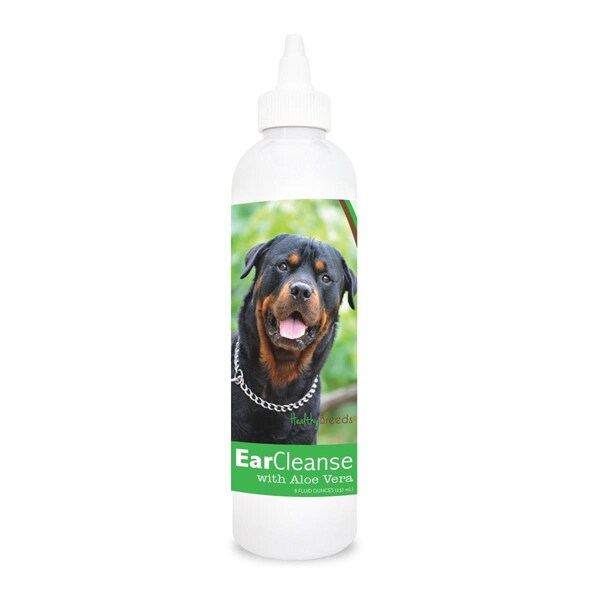 Healthy Breeds 8 oz Rottweiler Ear Cleanse with Aloe Vera Cucumber Melon - 840235113591