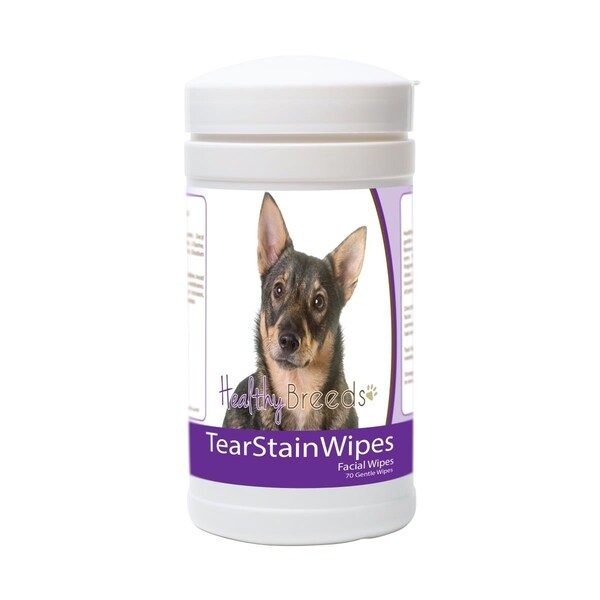 Healthy Breeds Swedish Vallhund Tear Stain Wipes - 70 Count, 70PK - 840235175773