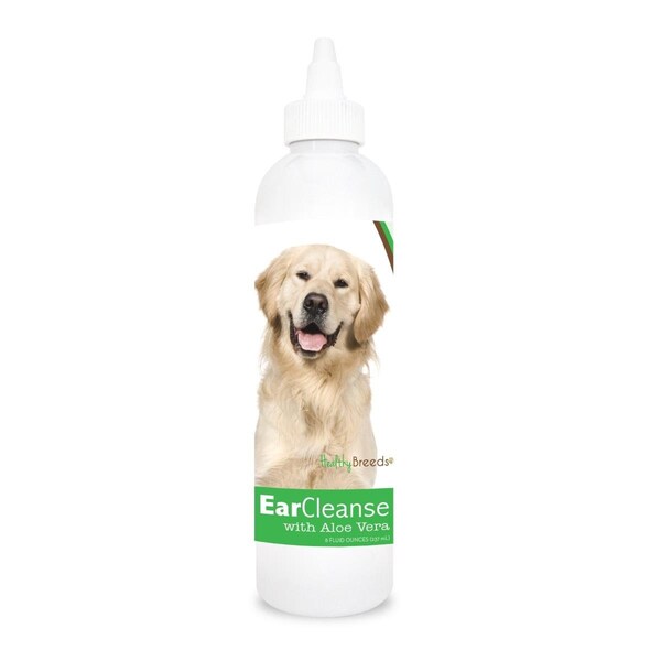 Healthy Breeds 8 oz Golden Retriever Ear Cleanse with Aloe Vera Cucumber Melon - 840235107675