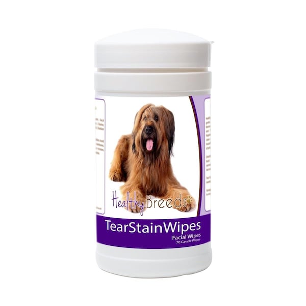 Pamperedpets Briard Tear Stain Wipes - 70 Count - PA3486568