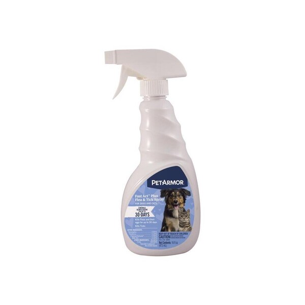 Sergeants Pet Fast Act Plus Flea & Tick for Dogs/Cats Treatment, 16 oz. Spray - 2593