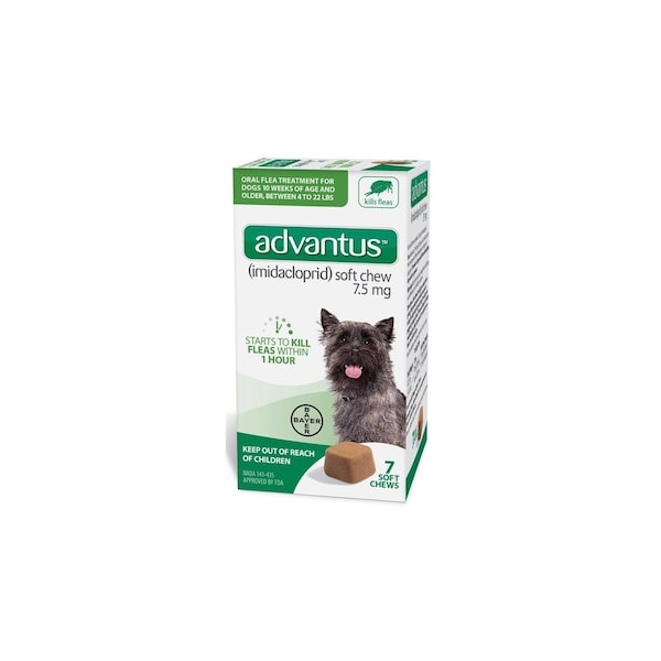 Elanco Us Advantus Soft Chew Flea Treatment for Dogs 4-22-Lbs. 7 Doses - 85274341