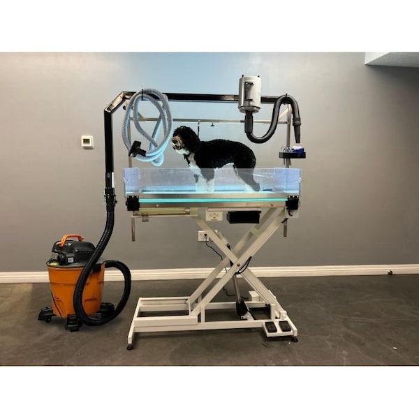 K9 Kennel Store LED Lit Master Groomer Electric Lift Table Complete Package - FT-829LED-C