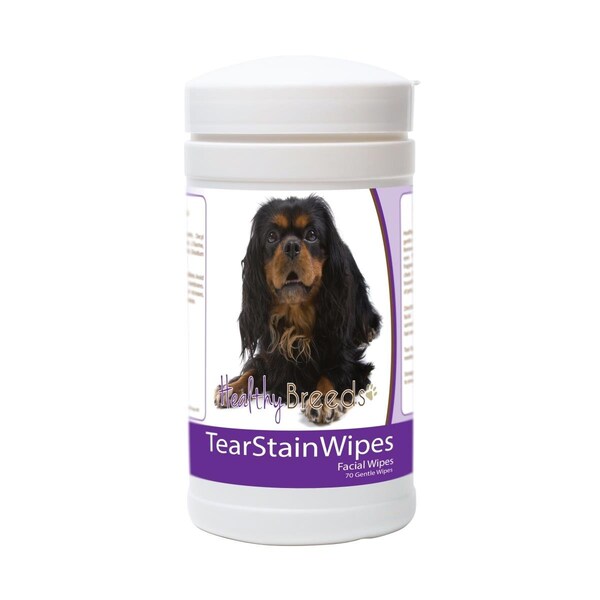 Healthy Breeds English Toy Spaniel Tear Stain Wipes - 70 Count, 70PK - 840235182221