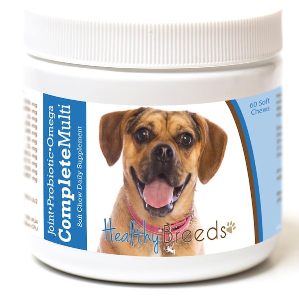 Healthy Breeds Puggle All in One Multivitamin Soft Chew, 60PK - 192959008790