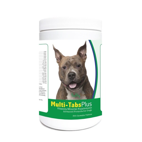 Healthy Breeds American Staffordshire Terrier Multi-Tabs Plus Chewable Tablets, 365PK - 840235122040