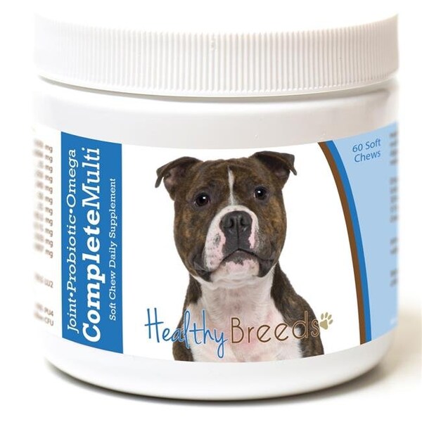 Healthy Breeds Healthy Breeds 192959009101 Staffordshire Bull Terrier all in one Multivitamin Soft Chew - 60 Count - 192959009101
