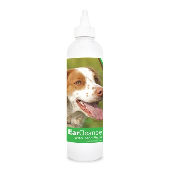 Healthy Breeds 8 oz Brittany Ear Cleanse with Aloe Vera Cucumber Melon - 840235103196