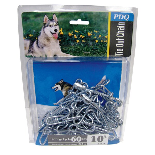 Pdq PDQ Silver Steel Dog Tie Out Chain Large - 43710
