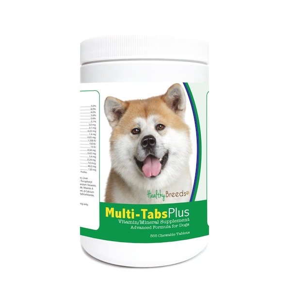 Healthy Breeds Akita Multi-Tabs Plus Chewable Tablets, 365PK - 840235122070