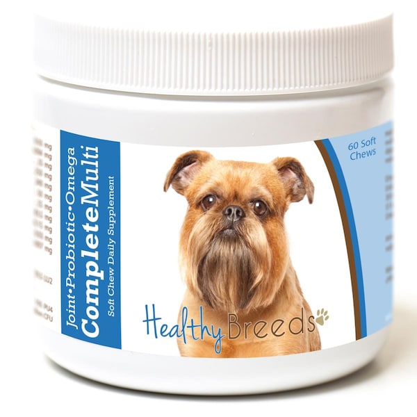 Healthy Breeds Brussels Griffon All in One Multivitamin Soft Chew, 60PK - 192959007560