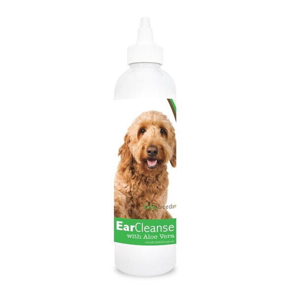 Healthy Breeds 8 oz Goldendoodle Ear Cleanse with Aloe Vera Cucumber Melon - 840235107231