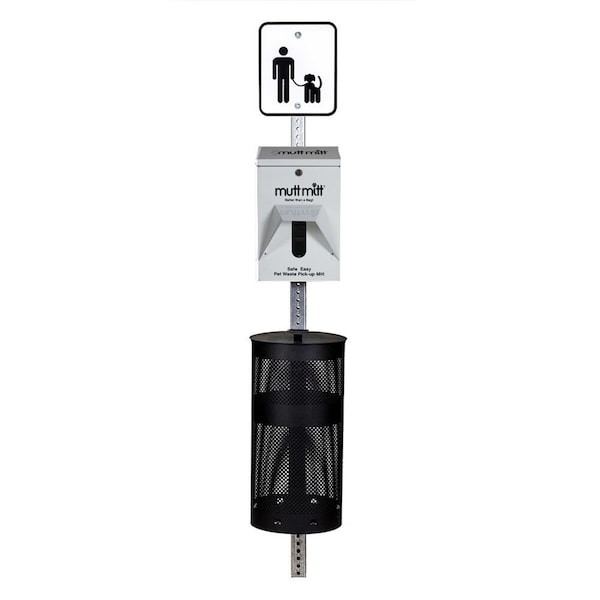 Mutt Mitt Dog Waste Complete Station 2-Ply, White - 1006