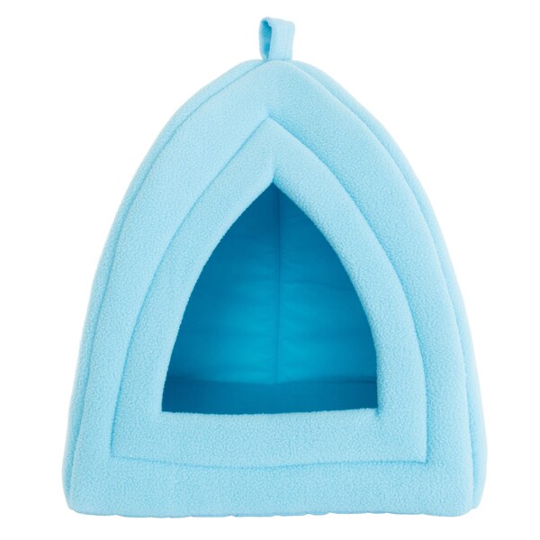 Pet Adobe Pet Adobe Plush Cuddle Cave, Igloo House to Sleep/Play, Removable Cushion for Small Dogs, Cats, Blue - 869751NAL