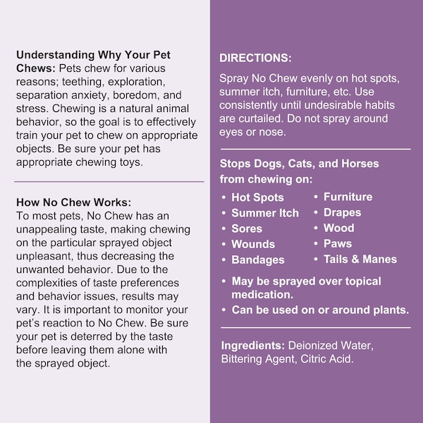 Chew + Heal No Chew Spray - 8oz - CH-38538