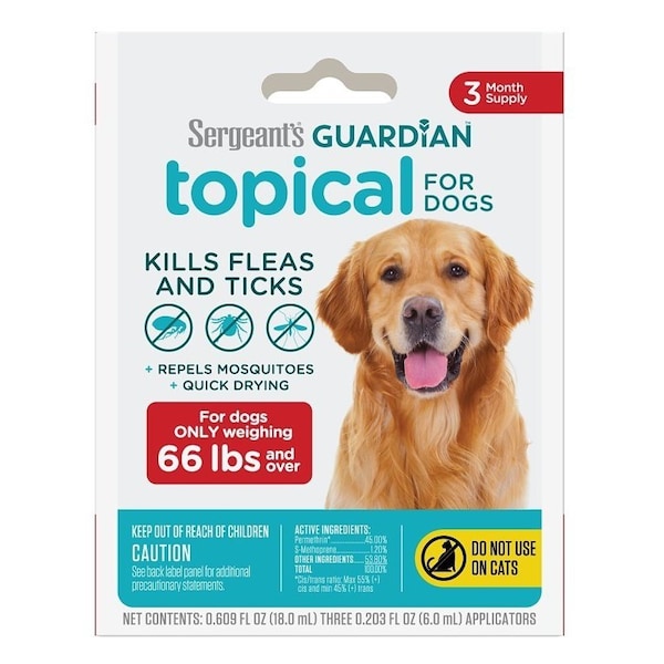 Sergeants PetArmor Plus 107 Flea and Tick Topical Treatment, Liquid Tube - 60074/107