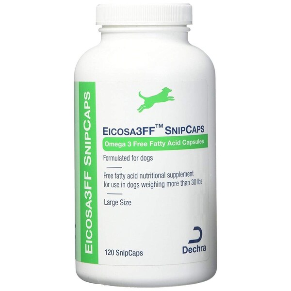 Dechra Eicosa3FF SnipCaps for Large Dogs Over, 30 lbs, 120PK - 192959807196