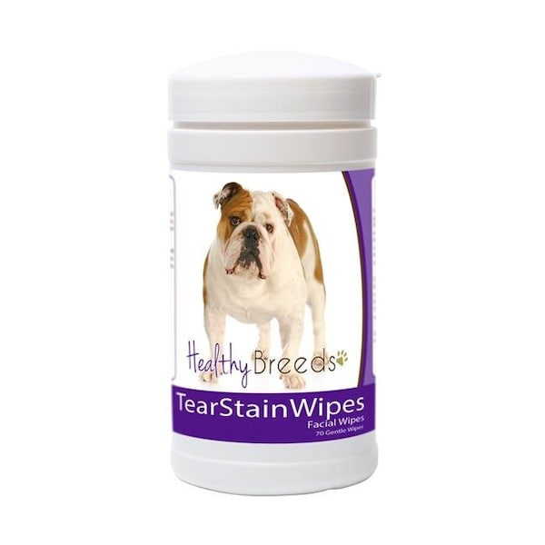 Healthy Breeds Healthy Breeds 840235152453 Bulldog Tear Stain Wipes - 840235152453