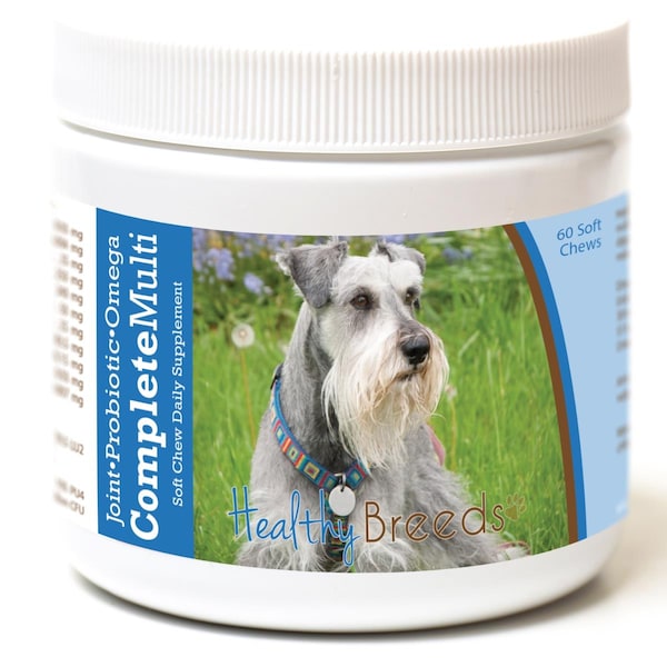 Healthy Breeds Miniature Schnauzer All in One Multivitamin Soft Chew, 60PK - 192959008520