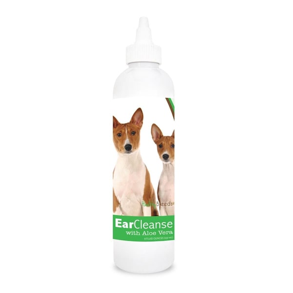 Healthy Breeds 8 oz Basenji Ear Cleanse with Aloe Vera Cucumber Melon - 840235103486