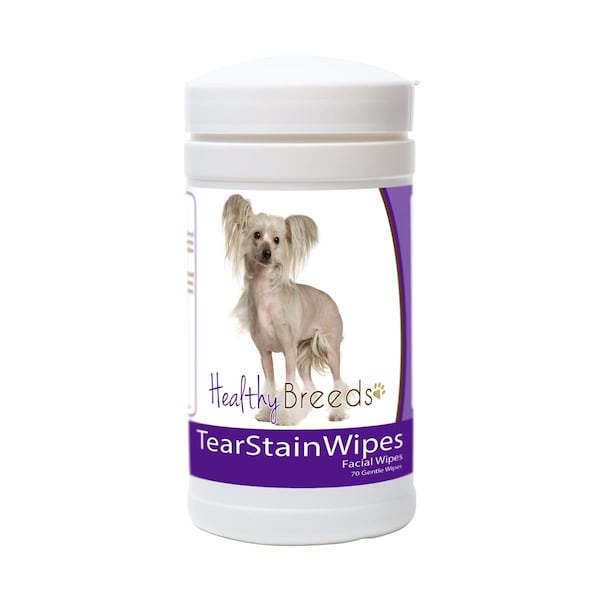 Healthy Breeds Chinese Crested Tear Stain Wipes - 840235152194
