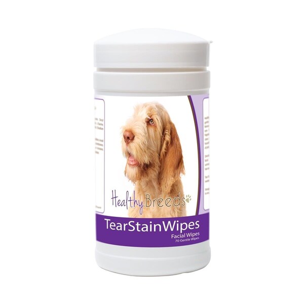 Healthy Breeds Spinoni Italiani Tear Stain Wipes - 70 Count, 70PK - 840235172659