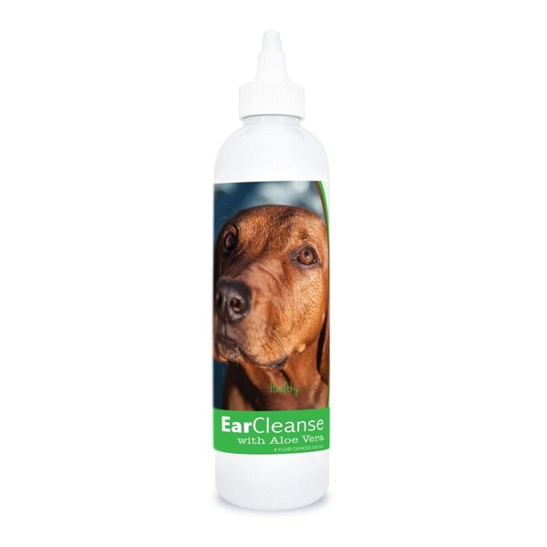 Healthy Breeds 8 oz Redbone Coonhound Ear Cleanse with Aloe Vera Cucumber Melon - 840235197065