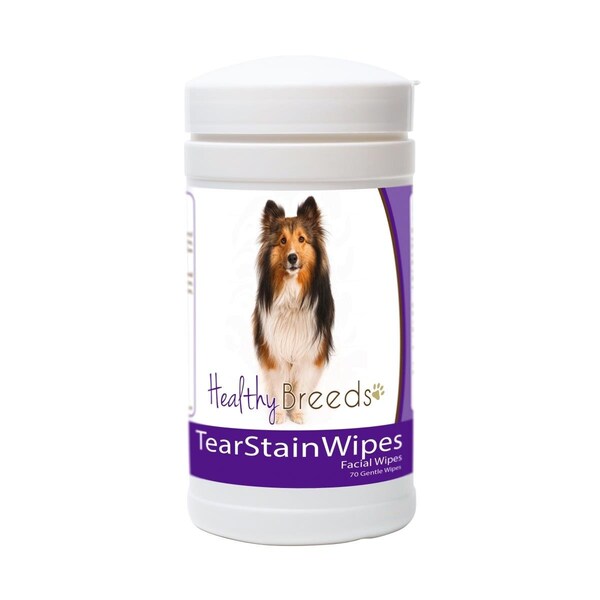 Healthy Breeds Shetland Sheepdog Tear Stain Wipes - 840235152262