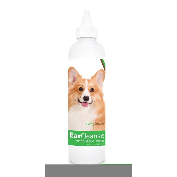 Healthy Breeds 8 oz Pembroke Welsh Corgi Ear Cleanse with Aloe Vera Cucumber Melon - 840235113133