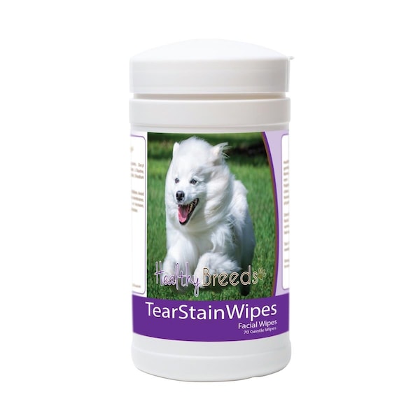 Healthy Breeds American Eskimo Dog Tear Stain Wipes - 70 Count - HE126601