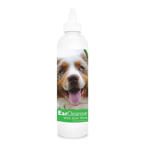 Healthy Breeds 8 oz Australian Shepherd Ear Cleanse with Aloe Vera Cucumber Melon - 840235101130