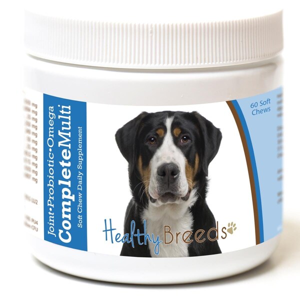 Healthy Breeds Greater Swiss Mountain Dog all in one Multivitamin Soft Chew, 60PK - 192959009163
