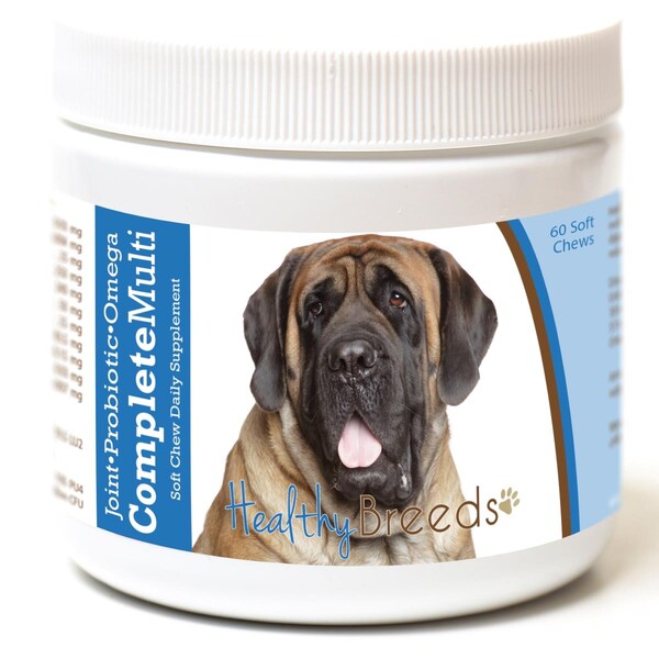 Healthy Breeds Mastiff All in One Multivitamin Soft Chew, 60PK - 192959008470