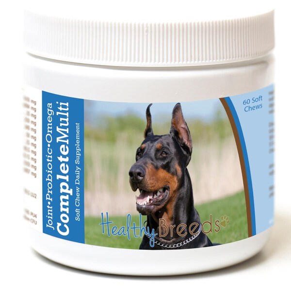 Healthy Breeds Doberman Pinscher All in One Multivitamin Soft Chew, 60PK - 192959007920