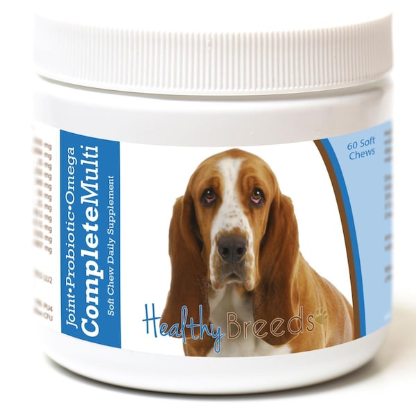 Healthy Breeds Basset Hound All in One Multivitamin Soft Chew, 60PK - 192959007310